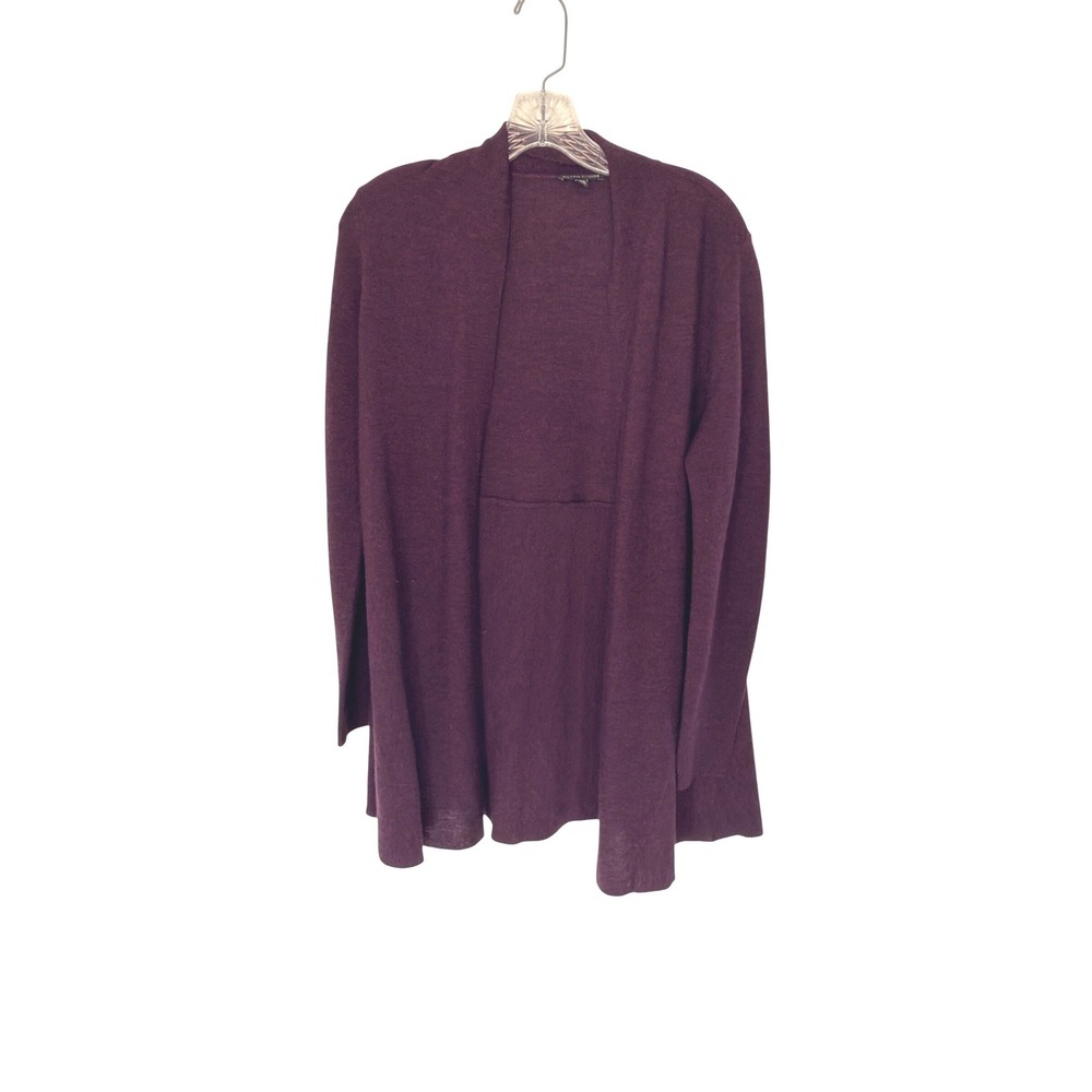 Eileen Fisher Cardigan Purple Open Front Cozy Soft Basic Long Sleeve XS